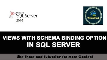 68- Views with Schema Binding Option in SQL SERVER (Hindi/Urdu)
