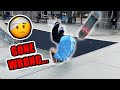 Backflip on a skateboard gone wrong