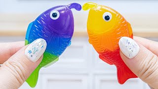 Crafting Mini Rainbow Honey Jelly 🐟  A Sweet and Colorful Delight