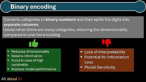 14 Binary encoding (Categorical encoding Python Machine Learning AI Data preprocessing)