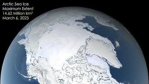 Arctic Sea Ice Maximum 2023 | 4K Animation from September 2022 to March 2023