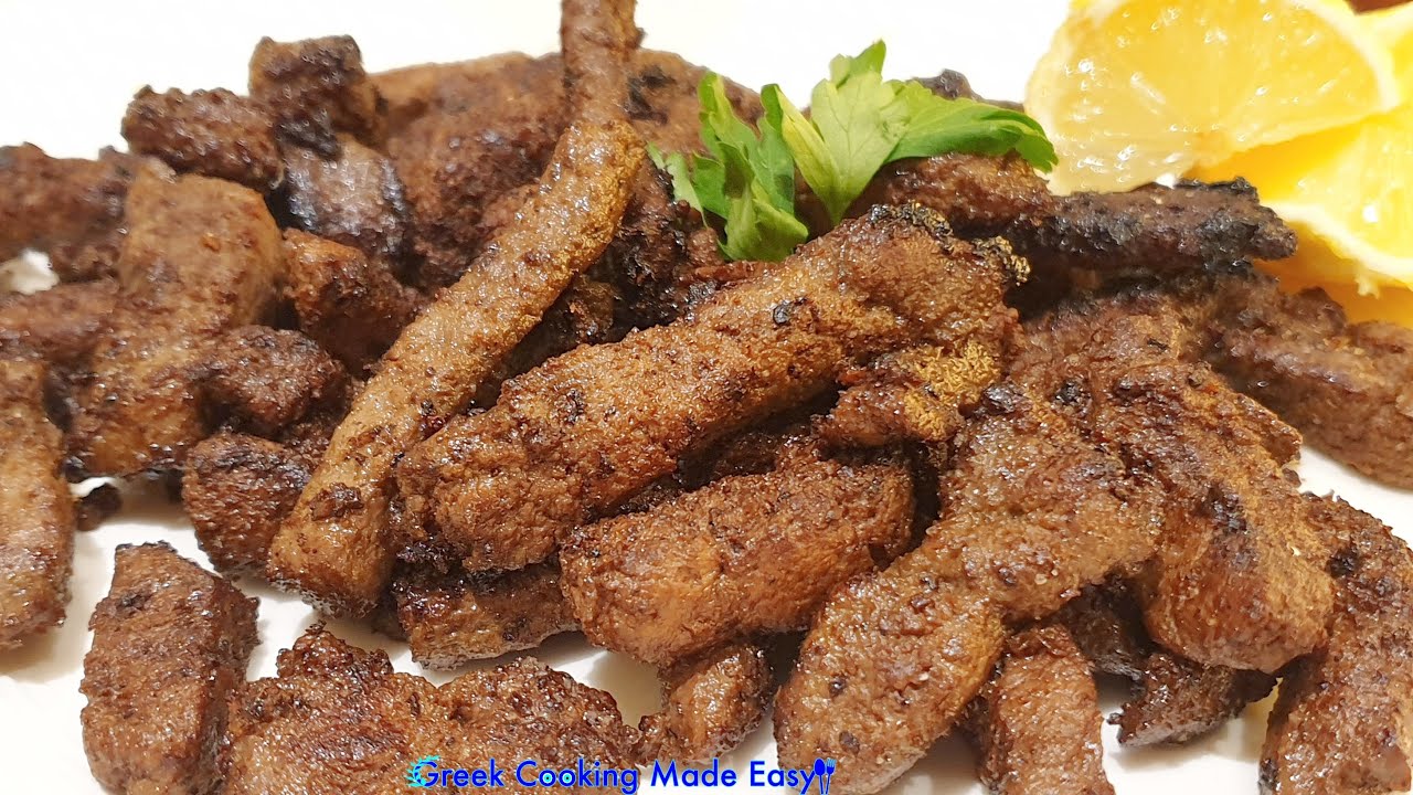 Egyptian, Fried Beef Liver by Elsa - Αιγυπτιακά, Τηγανιτά Μοσχαρίσια Συκωτάκια της Έλσας | Greek Cooking Made Easy