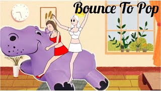 Inflatable Hippo Bounce Pop Animation