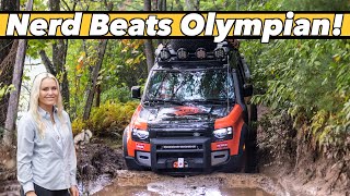 I Can't Believe We Beat Lindsey Vonn (An Olympian) In a Land Rover Defender Off-Road Competition!