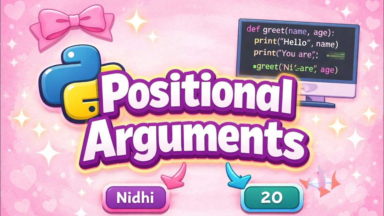 Python Positional Arguments Explained Simply (With Real Example) - YouTube
