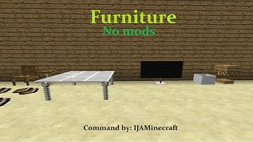 Furniture in MineCraft! | NO MODS | ONLY ONE COMMAND BLOCK