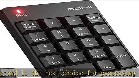 MOFII Wireless Number Pad - 2.4G Numeric Keypad Silent 19 Keys USB Keypads, Portable Financial Acco