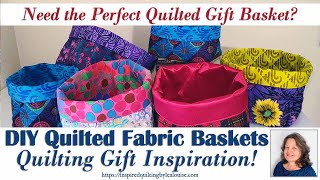 🎄Quilting Gift Inspiration: Super-Simple DIY Fabric Baskets Revealed | Lea Louise Quilts Tutorial