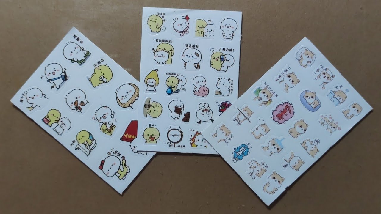 Dán hình sticker con vật đáng yêu - YouTube