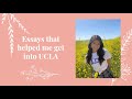 Essays that helped me get into UCLA