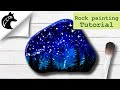 Rock painting tutorial for beginners nightsky