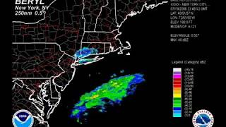 2006 Beryl - New York, NY WSR-88D Radar Animation