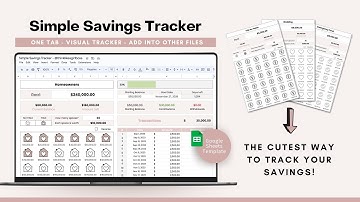 Savings Tracker Google Sheets Spreadsheet - The cutest way to track your savings!