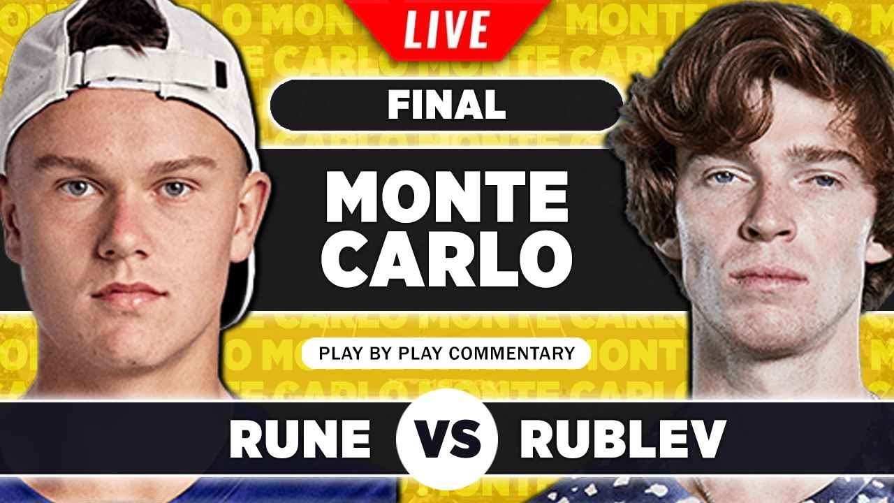 RUNE vs RUBLEV ATP Monte Carlo Masters 2023 Final Live Tennis Play-by-Play