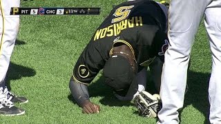 Famous PIT@CHC: Harrison exits with injury after nice catch Profile
