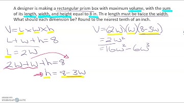 How to Solve a Polynomial Maximum Volume Word Problem