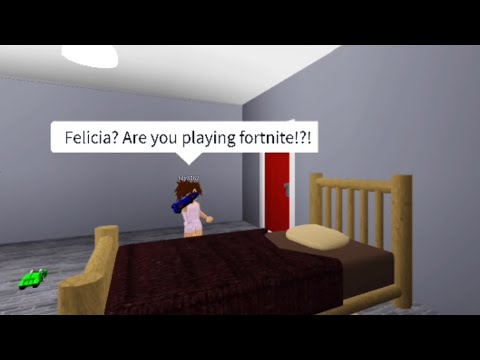 Felicia are you playing Fortnite? || Roblox Skit || Bloxburg || ItsDeepCoco