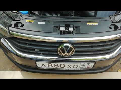 как снять бампер на Volkswagen Polo лифтбек (установка сетки)