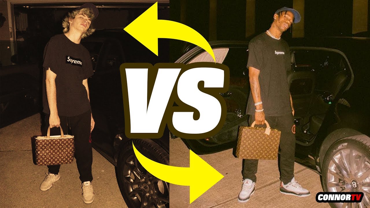 SPOTTED: Travis Scott Carries LV Briefcase while in Supreme