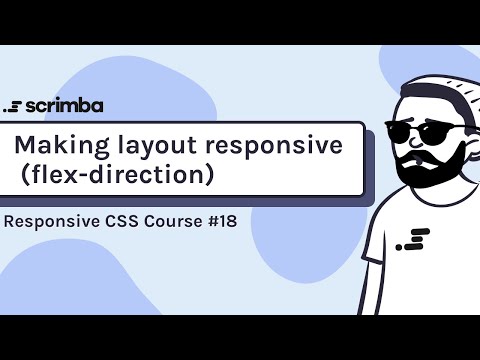 18. Making layout responsive with flex direction - Responsive CSS Tutorial