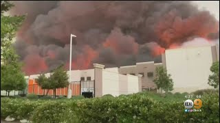 3-Alarm Fire Erupts At Amazon Distribution Center In Redlands