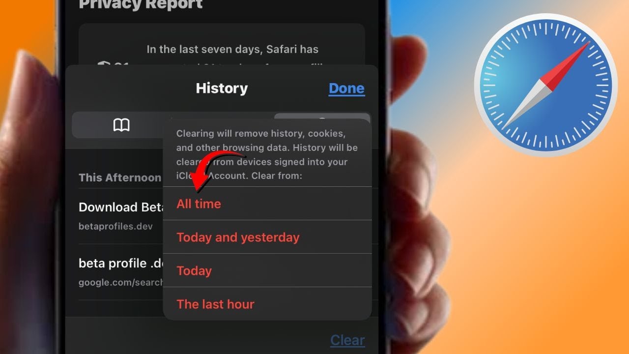 erase safari history from iphone