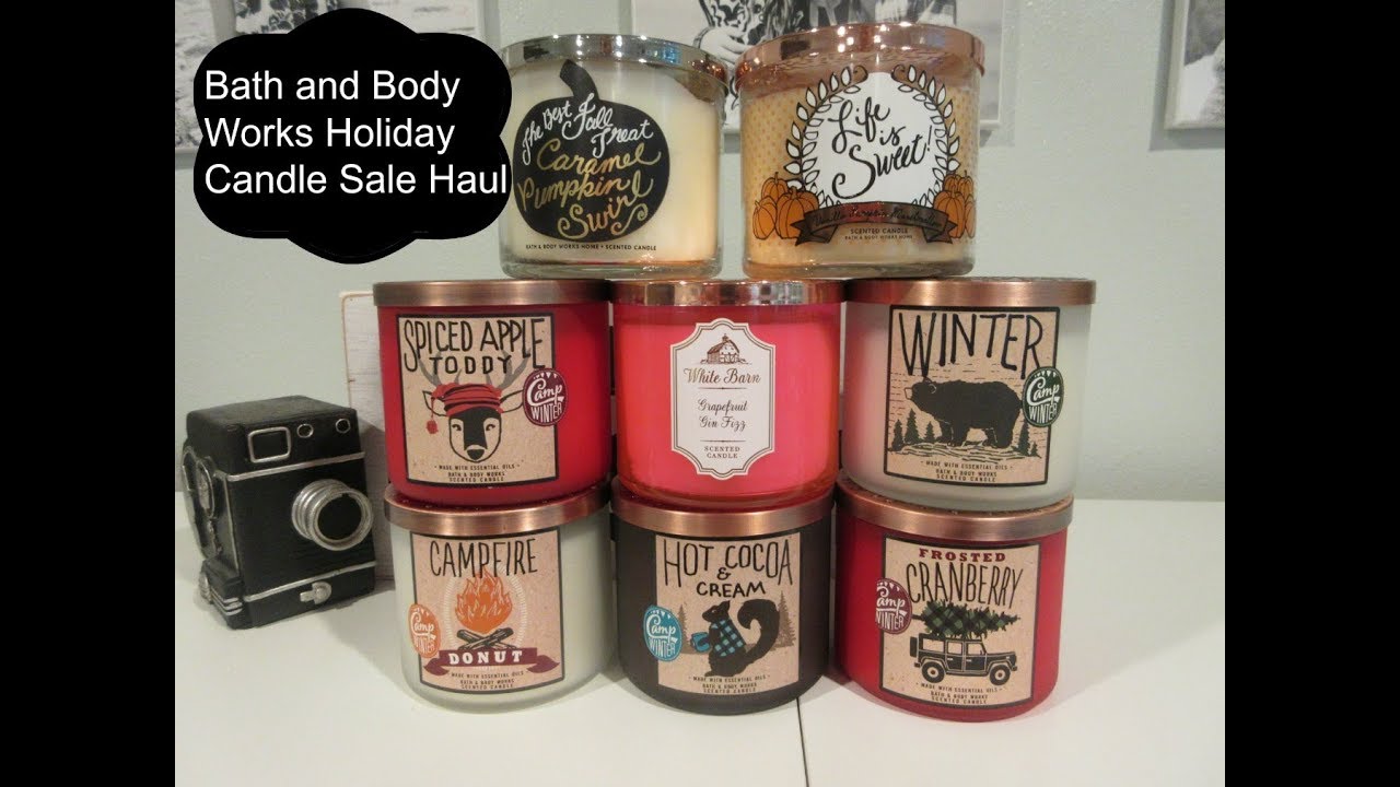 Bath and Body Works Holiday Candle Sale Haul YouTube