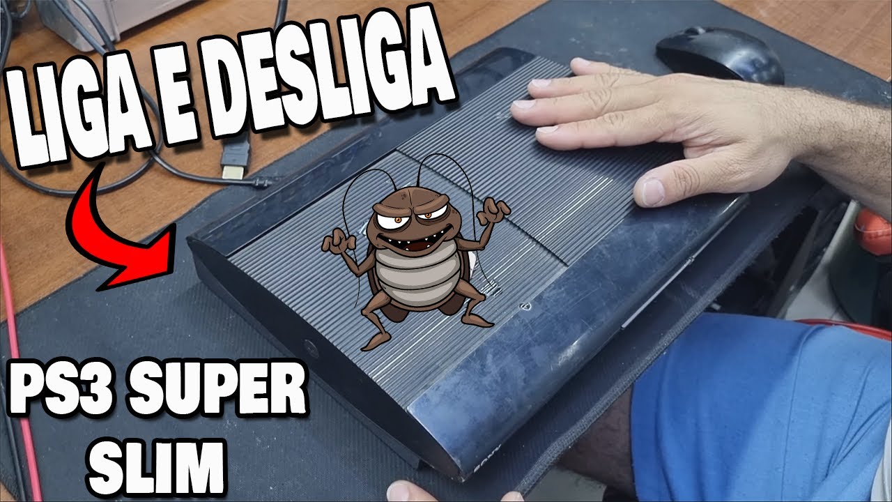 PS3 SUPER SLIM QUE CHEGOU NA ASSISTÊNCIA COM PROBLEMA DE LIGAR E DESLIGAR E VÁRIOS PROBLEMAS !