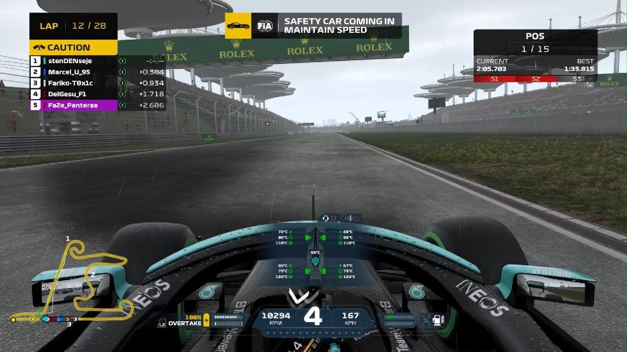 Now thats a safety car restart... F1 2021 YouTube