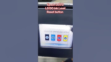 Epson L6170 L6190 ink Level Reset button #epson #reset