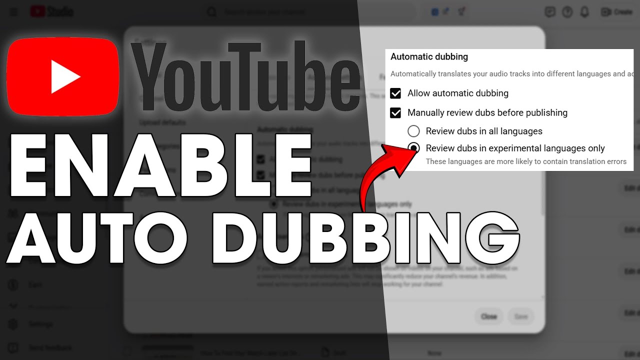 How To Enable Auto Dubbing in YouTube Videos - Easy Guide