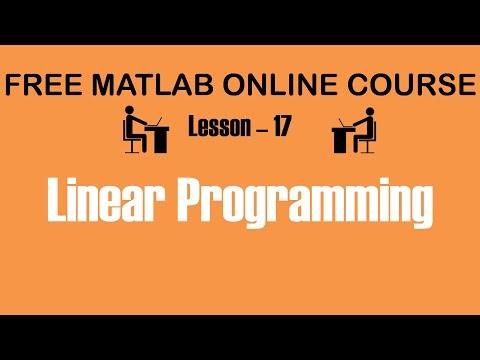 Linear programming - Lesson 17 | Free #MATLAB online Course 🔥