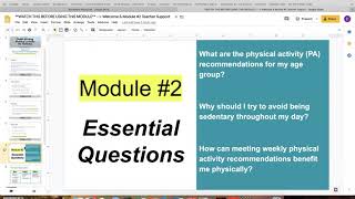Understanding Physical Activity for Wellness: Teacher Support for Module #2