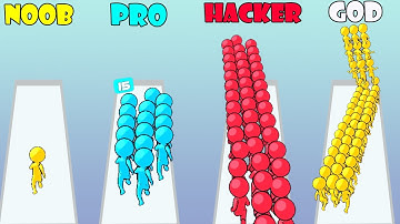 NOOB vs PRO vs HACKER vs GOD - Runner Pusher