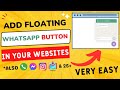 HOW TO ADD WHATSAPP AND TELEGRAM CONTACT US FLOATING BUTTONS IN YOUR WEBSITES