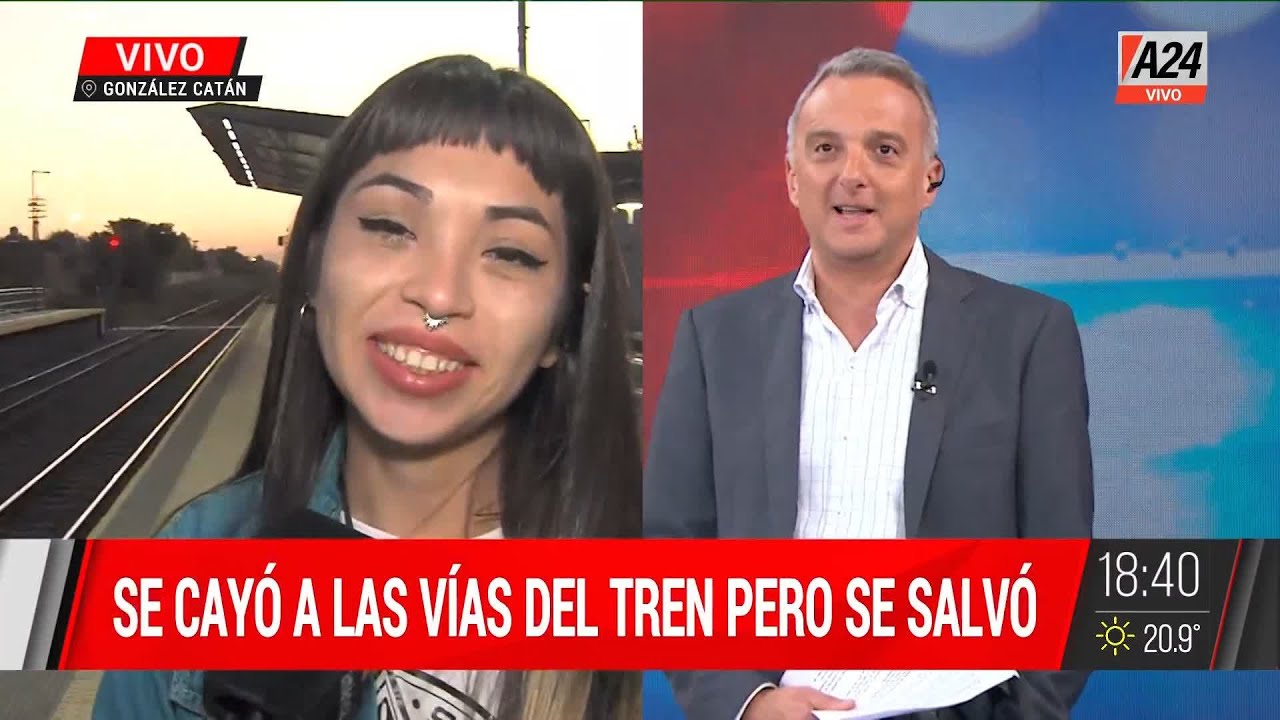 Un milagro: se descompensó, cayó a las vías del tren y SOBREVIVIÓ I A24
