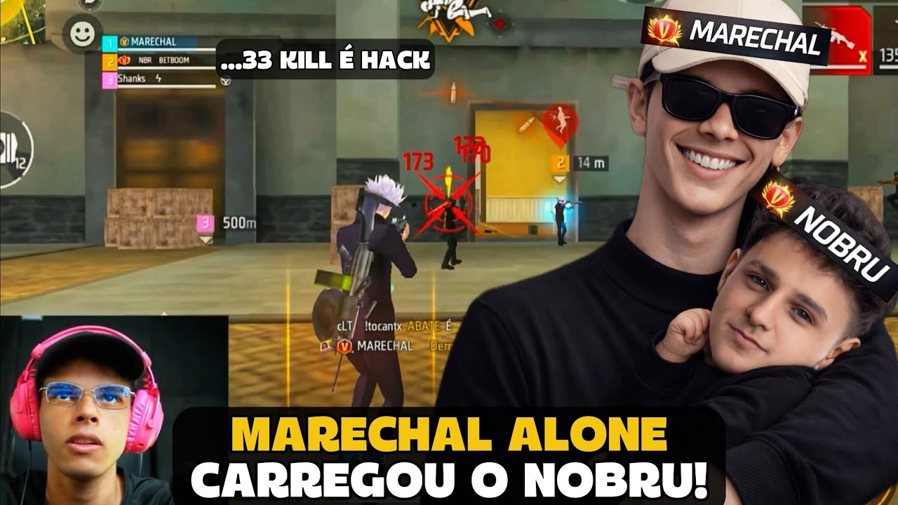 MARECHAL CARREGOU O NOBRU E FEZ 33 KILL NA RANK! FREE FIRE - MARECHAL HIGHLIGHTS