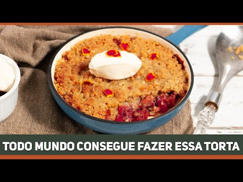 Receita FÁCIL de SOBREMESA de TORTA CRUMBLE DE MAÇÃ para INICIANTES na Cozinha! - RM 858