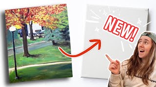 How to reuse your oil paintings!! Don't throw it away