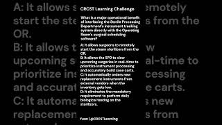 Ch21 Q1: CRCST Exam Prep: Instrument Tracking & OR Schedules 💻 #Shorts #CRCST