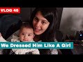 Baby Boy wears a frock for the first time 😅 | Divya & Arjuna Vlogs