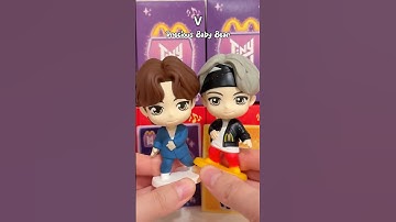 Who did you find? BTS HAPPY MEAL 🍟💜 #shorts #mcdonalds #bts #happymeal #tinytan #btsarmy