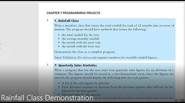 JAVA - Lesson #81 - Rainfall Class Demonstration