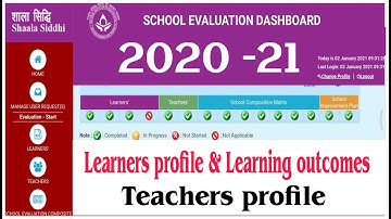How to fill shaala siddhi self evaluation data 2020 -21 | shaala siddhi demographic profile data