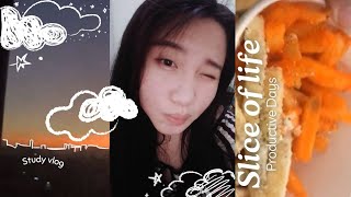 Slice of life: Productive days + study vlog + going to the gym + yummy foods 🍨🧋🌃