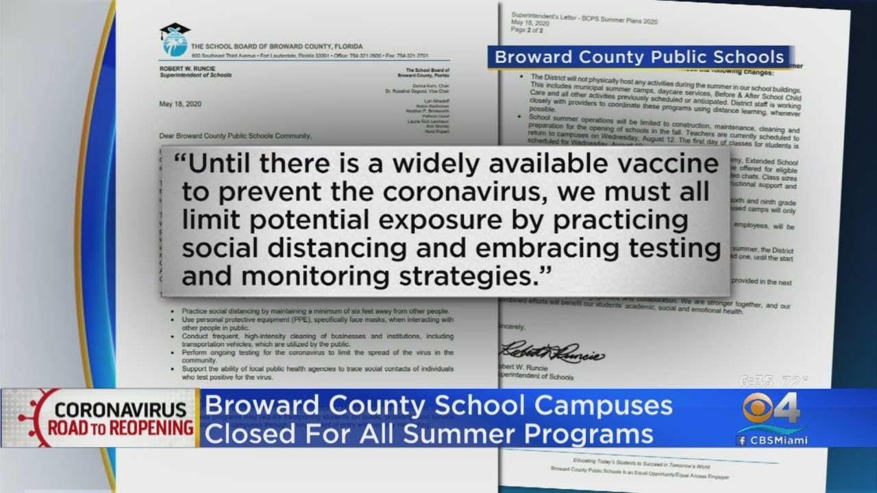 Broward School Campuses Are Closed For The Summer YouTube