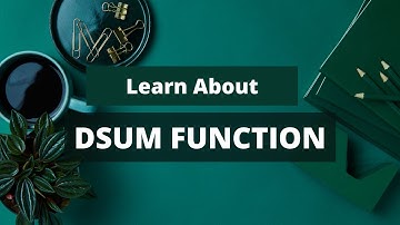 Dsum function in excel example [Step by Step Guide]