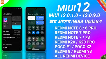 MIUI 12 OFFICIAL INDIA OTA UPDATE ROLLOUT | MIUI 12.0.1.0 TO MIUI 12.0.9.0 STABLE UPDATE | MIUI 12