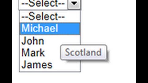 Tooltip on each item of dropdownlist at run time
