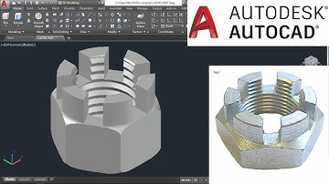 CASTLE NUT IN #AUTOCAD | #AUTOCAD TUTORIAL